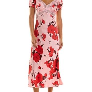 B Darlin Pink and Red Floral Dress
